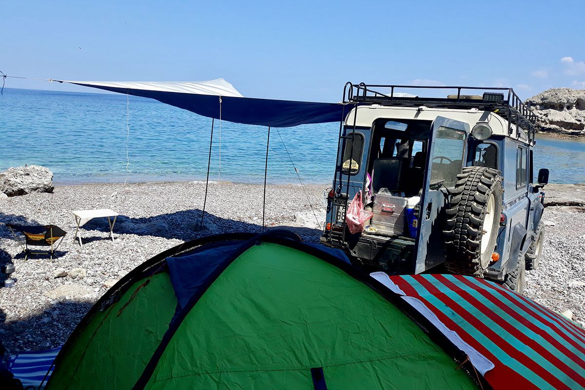 Wild camping overland expedition in the Southern Greece